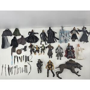 Lord of The Rings Action Figures LOT OF 16 Accessories ToyBiz Fellowship LOTR